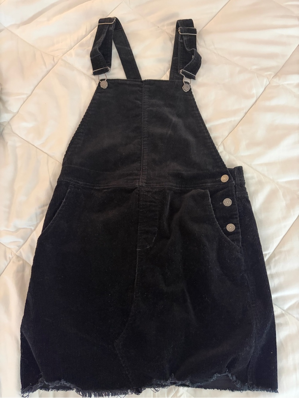 Arizona Jean Company Black Corduroy Overall Skirt